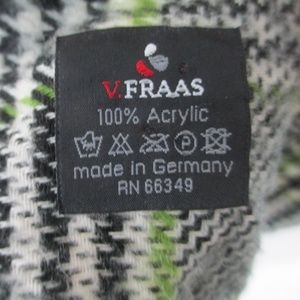 V. FRAAS Accessories - V. Fraas Germany Scarf Side Fringe Green Gray V. FRAAS Accessories - V. Fraas Germany Scarf Side Fringe Green Gray